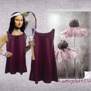Good enough for the MONA LISA!🎾🌹 Cute Lululemon Tank in Burgundy Maroon Purple